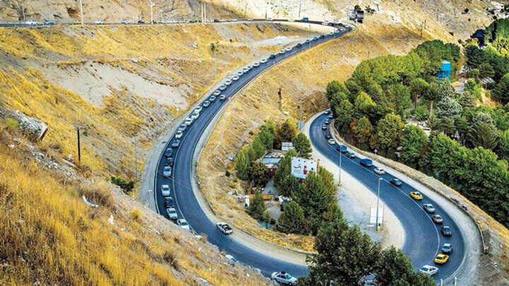 ترافیک سنگین در جاده‌های شمالی منتهی به تهران
