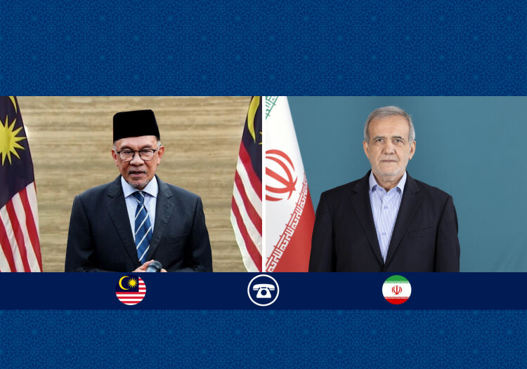 تاکید روسای دولت ایران و مالزی برای حمایت از مردم غزه در مجامع بین المللی